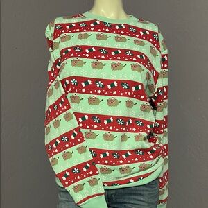 Pusheen Festive Striped Holiday Sweater